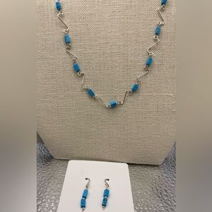 Turquoise set necklace and earrings